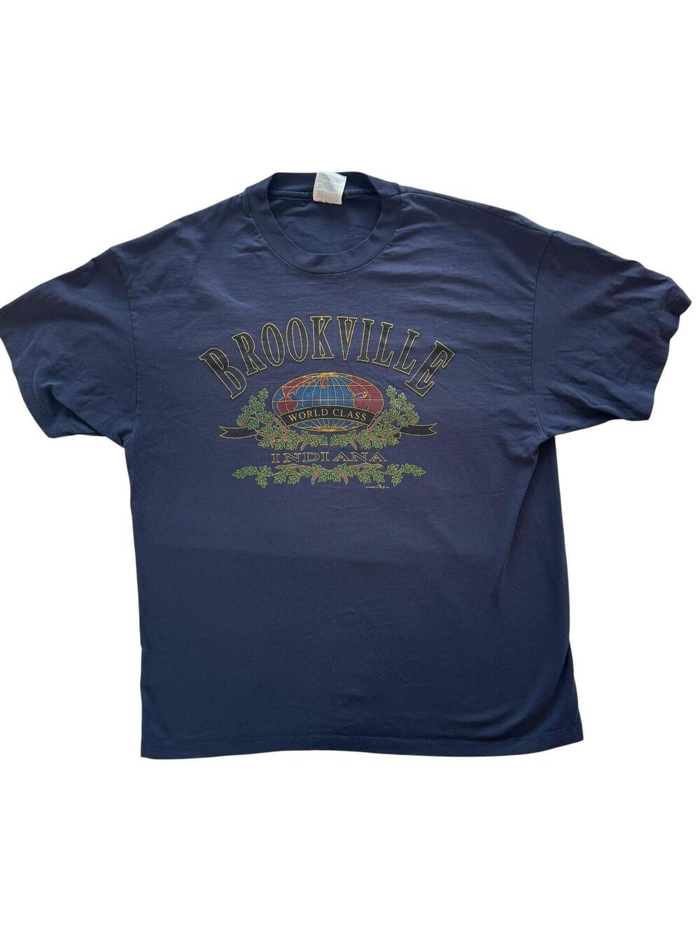 Vintage Single Stitch Brookville Indiana T-Shirt Men’s XL 90s Hanes World Class‎